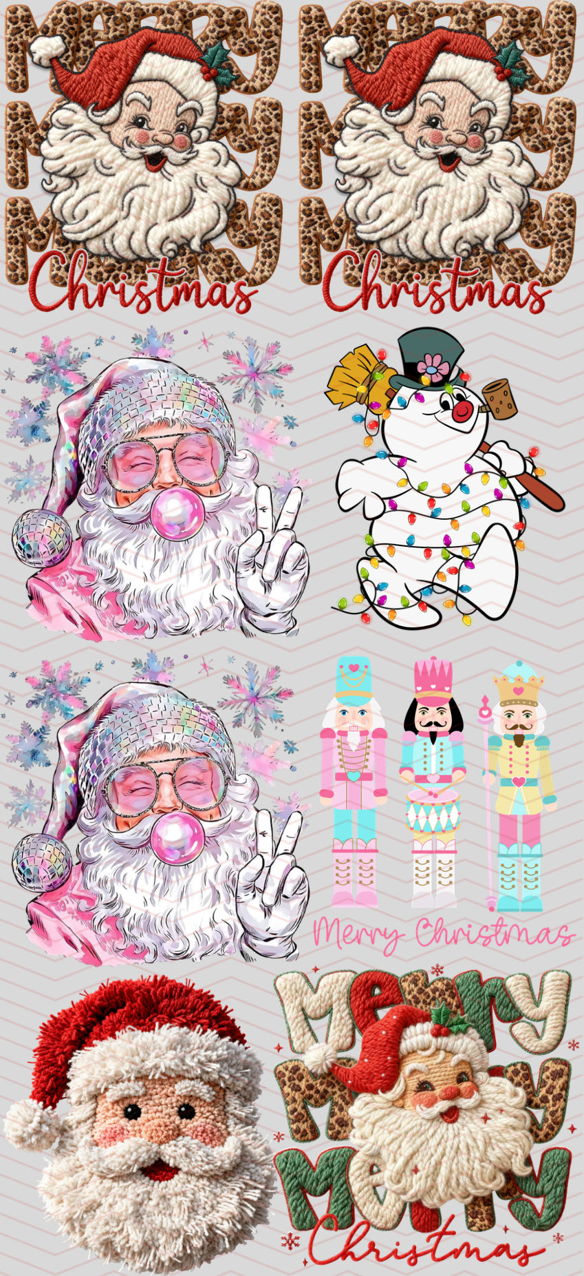 Christmas pre made gang sheet