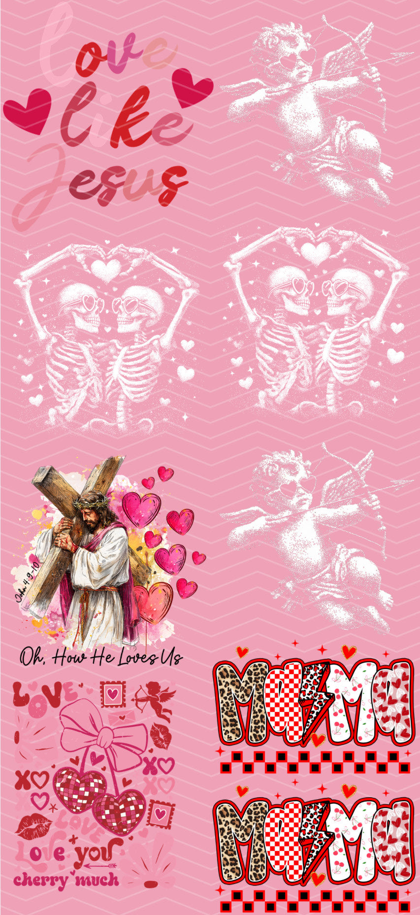 Valentines pre made gang sheet