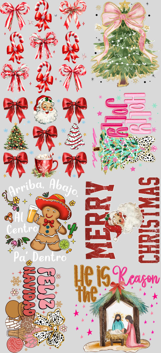 Christmas pre made gang sheet